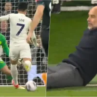 Pep Guardiola en el suelo: la jugada que pudo costarle el título de Premier al Manchester City