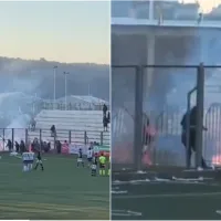 Hubo hinchas apuñalados: violentas imágenes en el Clásico entre Lota Schwager y Naval de Talcahuano