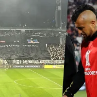 El triste descargo de Arturo Vidal tras su lesión ante Junior y su bandera gigante en el Monumental