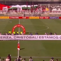 U de Chile y Palestino realizan emotiva muestra de apoyo a Cristóbal Campos en La Cisterna