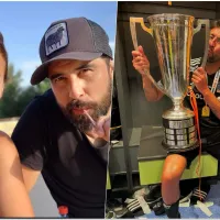 Mauricio Isla recibe las felicitaciones de Carla Pardo y Branco Ampuero por el título en Colo Colo