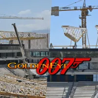 Al ritmo de GoldenEye 007: Católica celebra las primera siete vigas en el nuevo Claro Arena