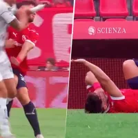 Al minuto de juego: Felipe Loyola sufre codazo mala leche de ex compañero en Colo Colo