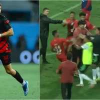 Luciano Arriagada es parte de brutal pelea en Athletico Paranaense ante Coritiba en Brasil