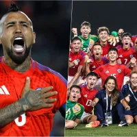 Arturo Vidal celebra como un hincha más la clasificación de Chile Sub 17 al Mundial