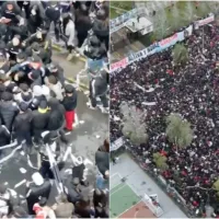 Pese a rechazo de autoridades: Garra Blanca lleva a cabo “arengazo” con incidentes