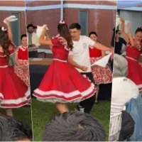 No juega, pero baila: Tomás Alarcón se luce con su cueca en la fonda de Colo Colo