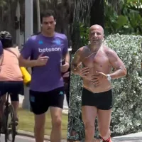 En Racing quisieron imitar la histórica foto de Jorge Sampaoli y Arturo Vidal… pero no les llegaron ni a los tobillos