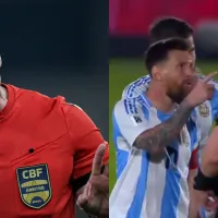 Messi coloca dedo na cara de Daronco e árbitro não faz nada