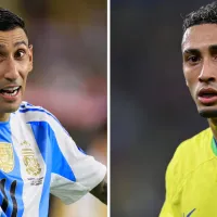 Argentina x Brasil - 'Porrada neles': Di Maria responde publicação de Raphinha
