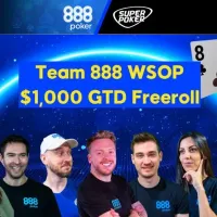 Team 888poker oferece freeroll com US$ 1.000 em prêmios nesta quarta; saiba mais