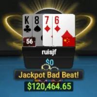 Derrota inacreditável com straight flush gera jackpot de US$ 195 mil no GGPoker