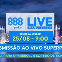 SuperPoker transmite decisão do Main Event do 888LIVE Manchester ao vivo; confira