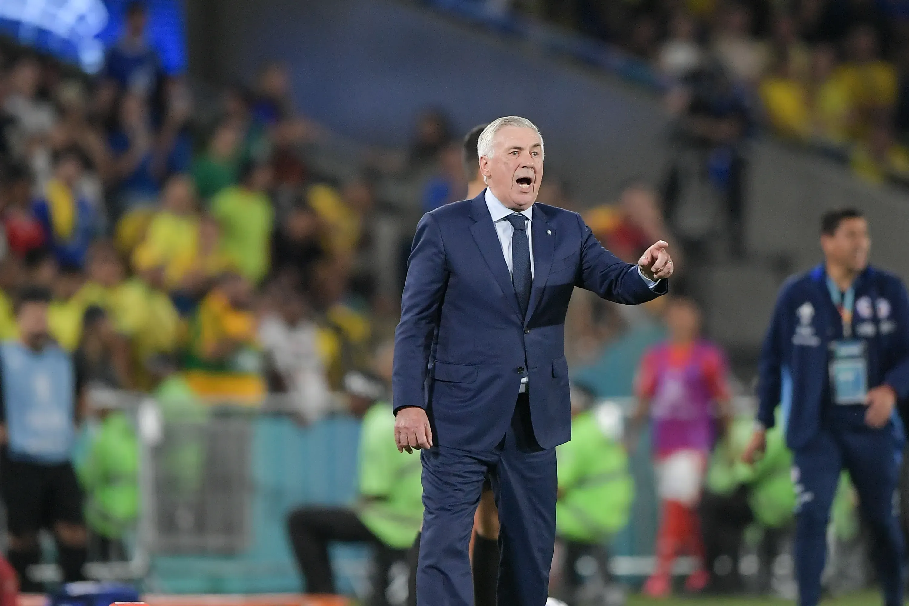 Carlo Ancelotti tecnico do Brasil durante partida contra o Chile no estadio Maracana pelo campeonato Eliminatorias Copa Do Mundo 2026. Foto: Thiago Ribeiro/AGIF