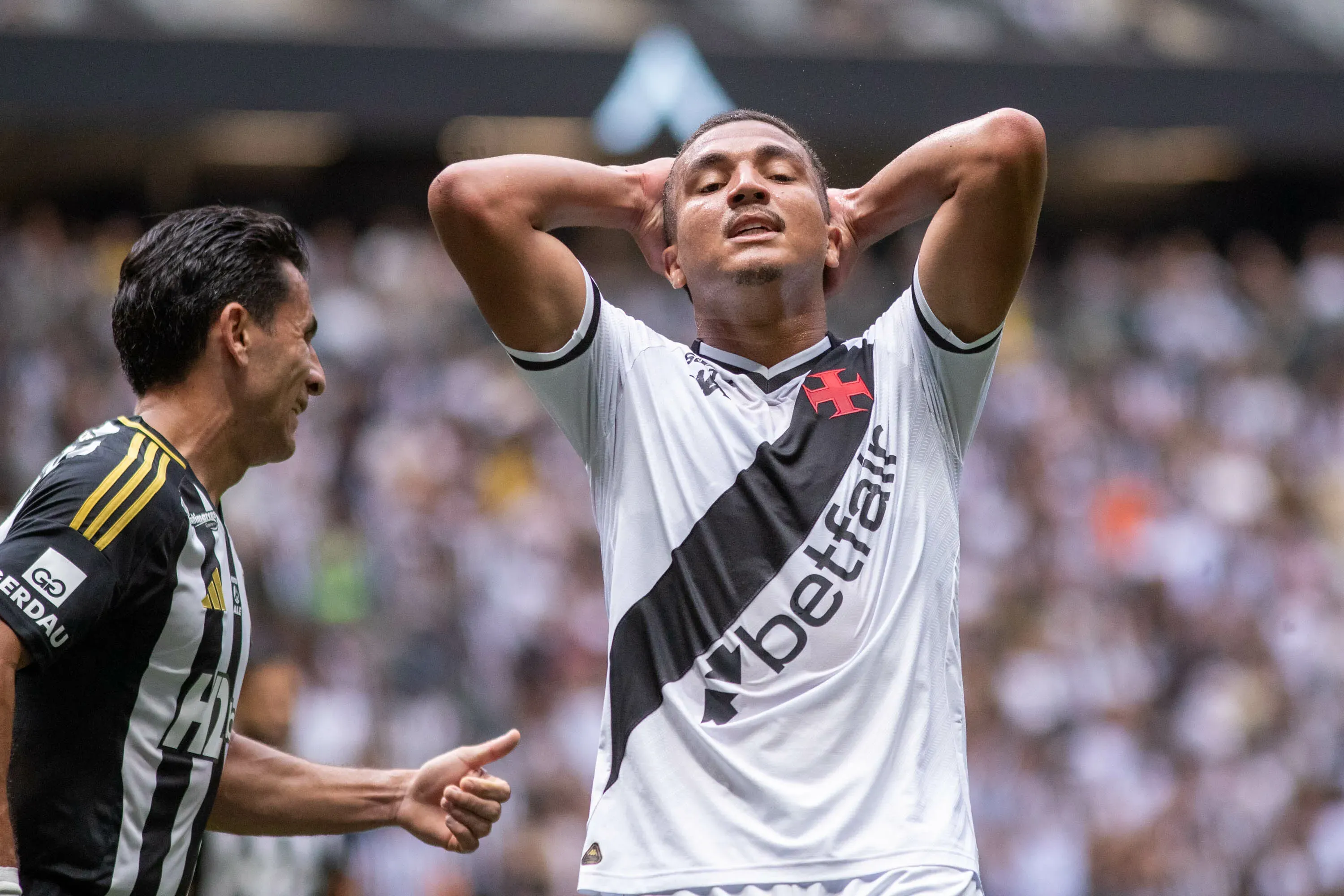 Vasco foi goleado pelo Atlético-MG na última rodada do Brasileirão. Foto: Fernando Moreno/AGIF