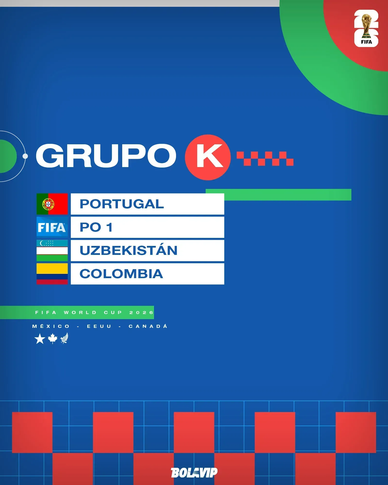 Grupo K – Mundial 2026.