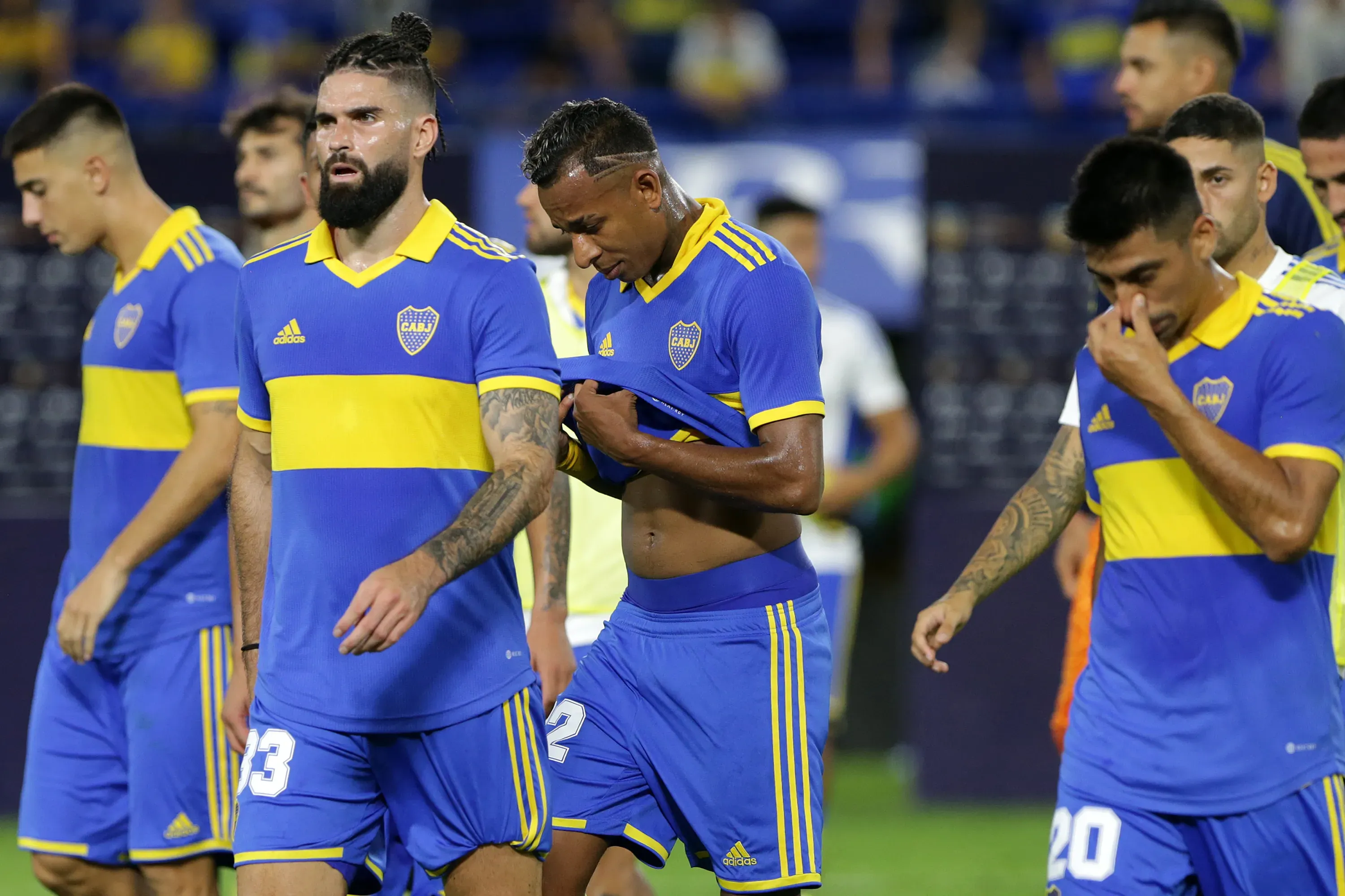Orsini y Juan Ramírez, en Boca. (Getty)