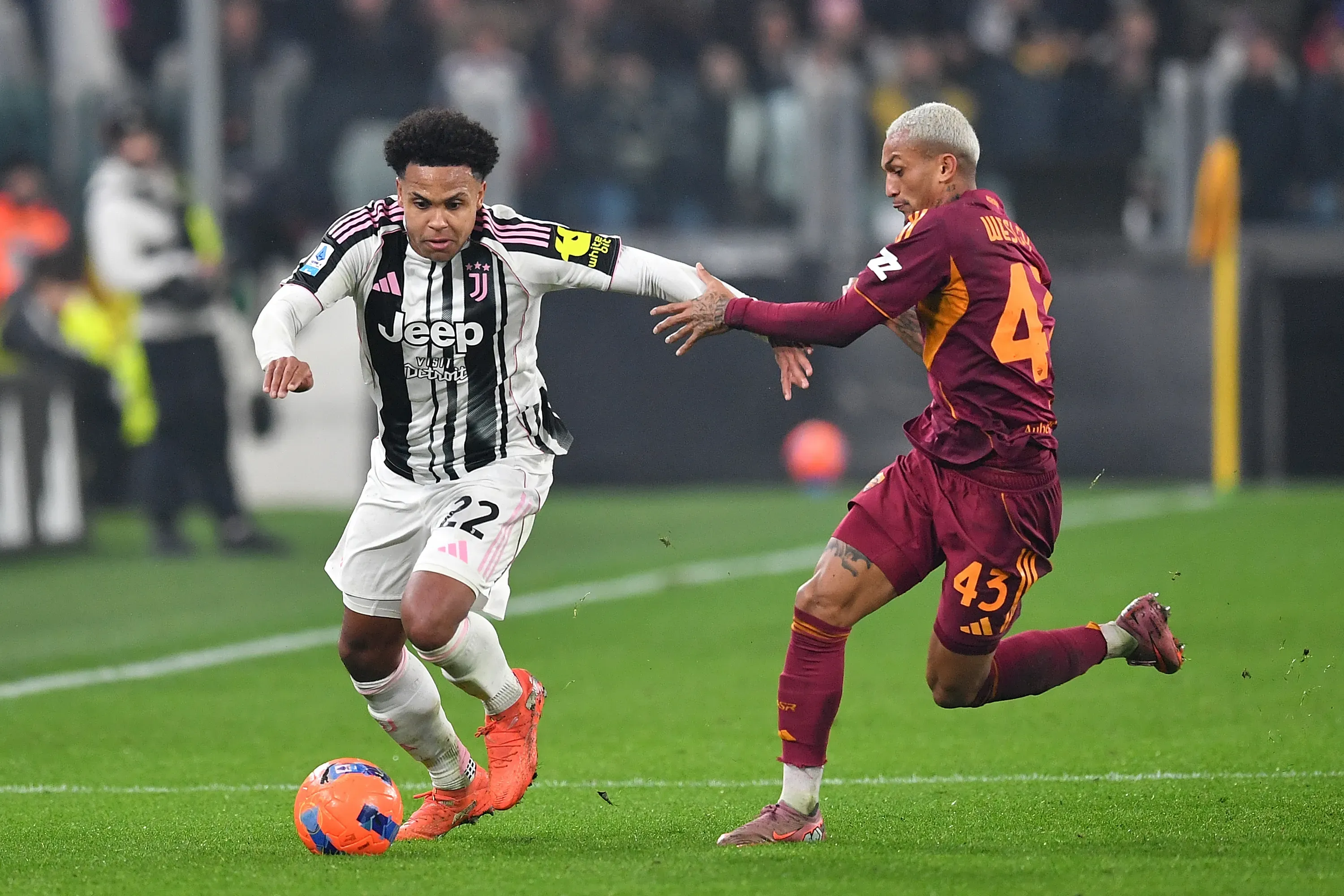 Wesley vs Juventus. Foto: Valerio Pennicino/Getty Images