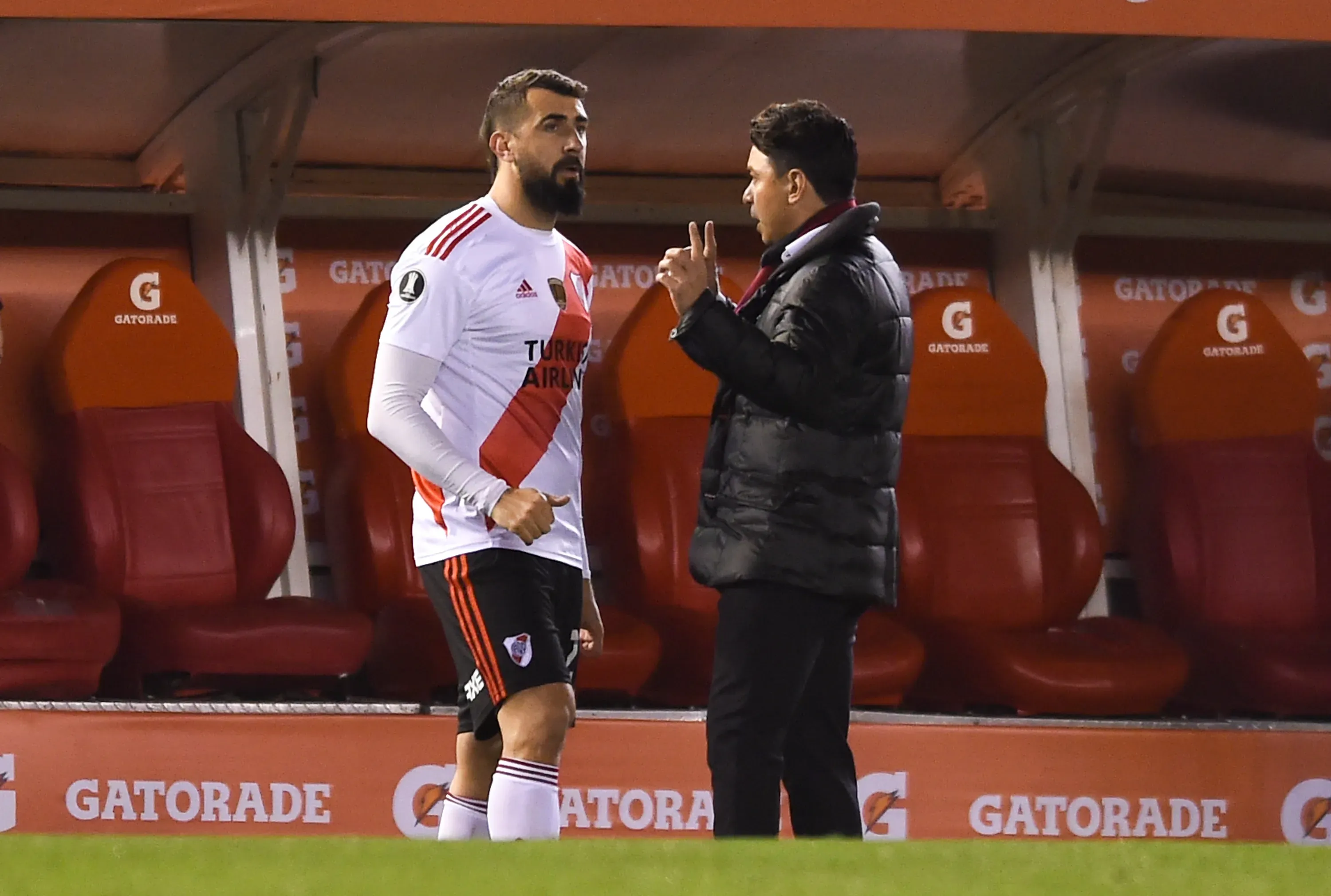 Pratto y Gallardo. (Foto: Getty).