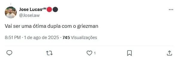 Comentário de internauta no X, antigo Twitter. Foto: Reprodução / X