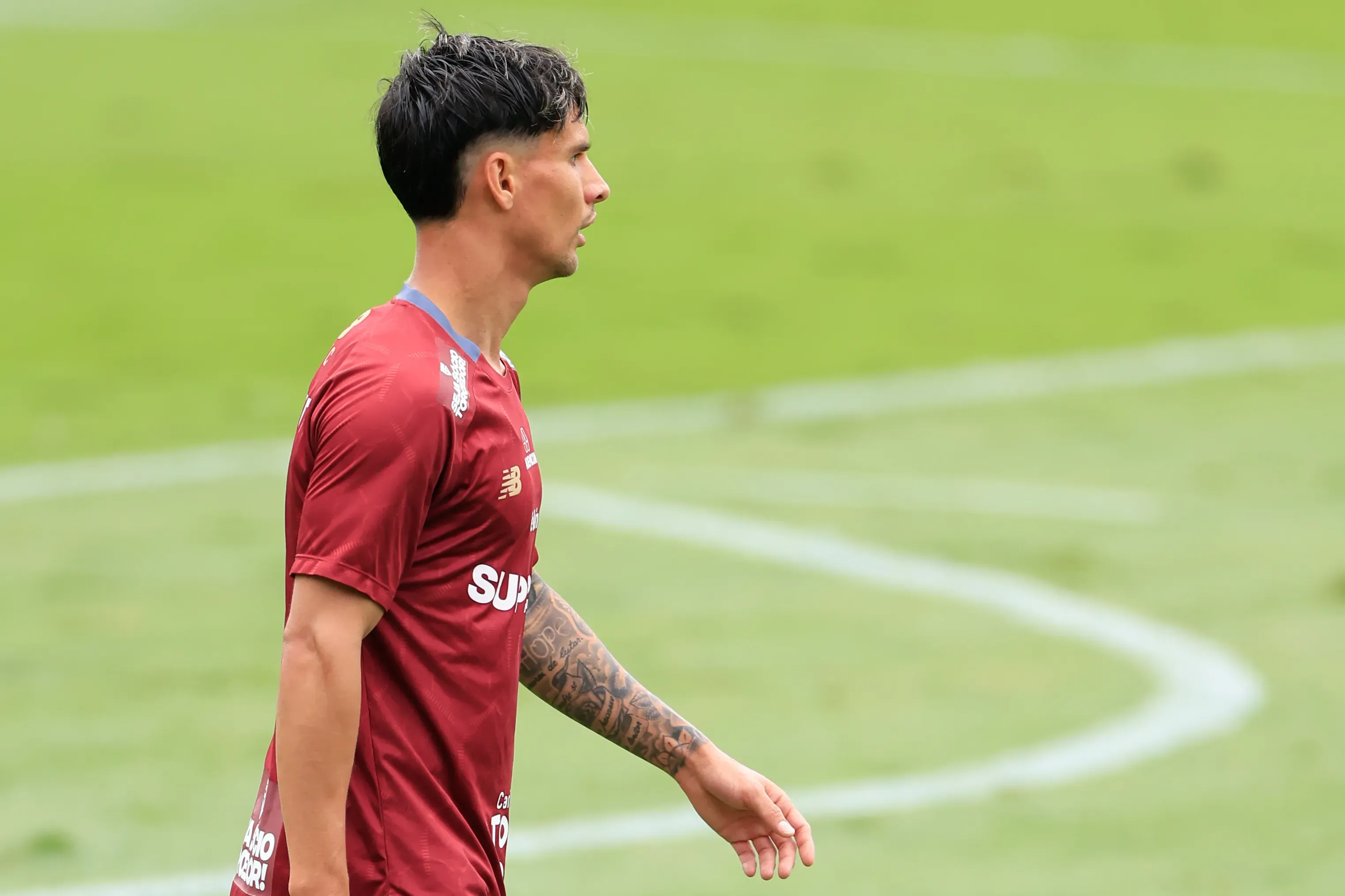 Ferreirinha durante treino pelo São Paulo. Foto: Marcello Zambrana/AGIF