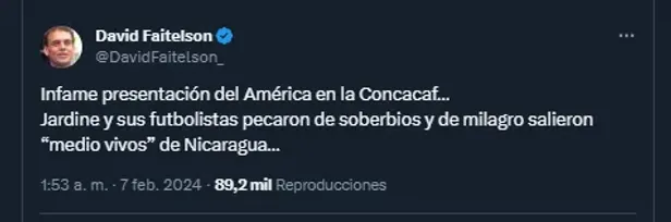 Mensaje de David Faitelson en redes