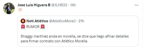 Jose Luis Higuera terminó con este rumor (Twitter)