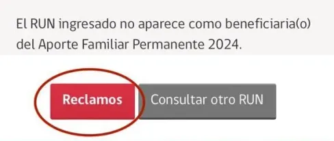 Captura de la plataforma para apelar al Bono Marzo.