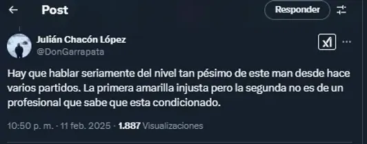 Reacción de fanáticos de Millonarios sobre Juan Pablo Vargas tras su expulsión.