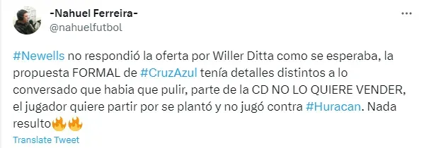 Información de Nahuel Ferreira