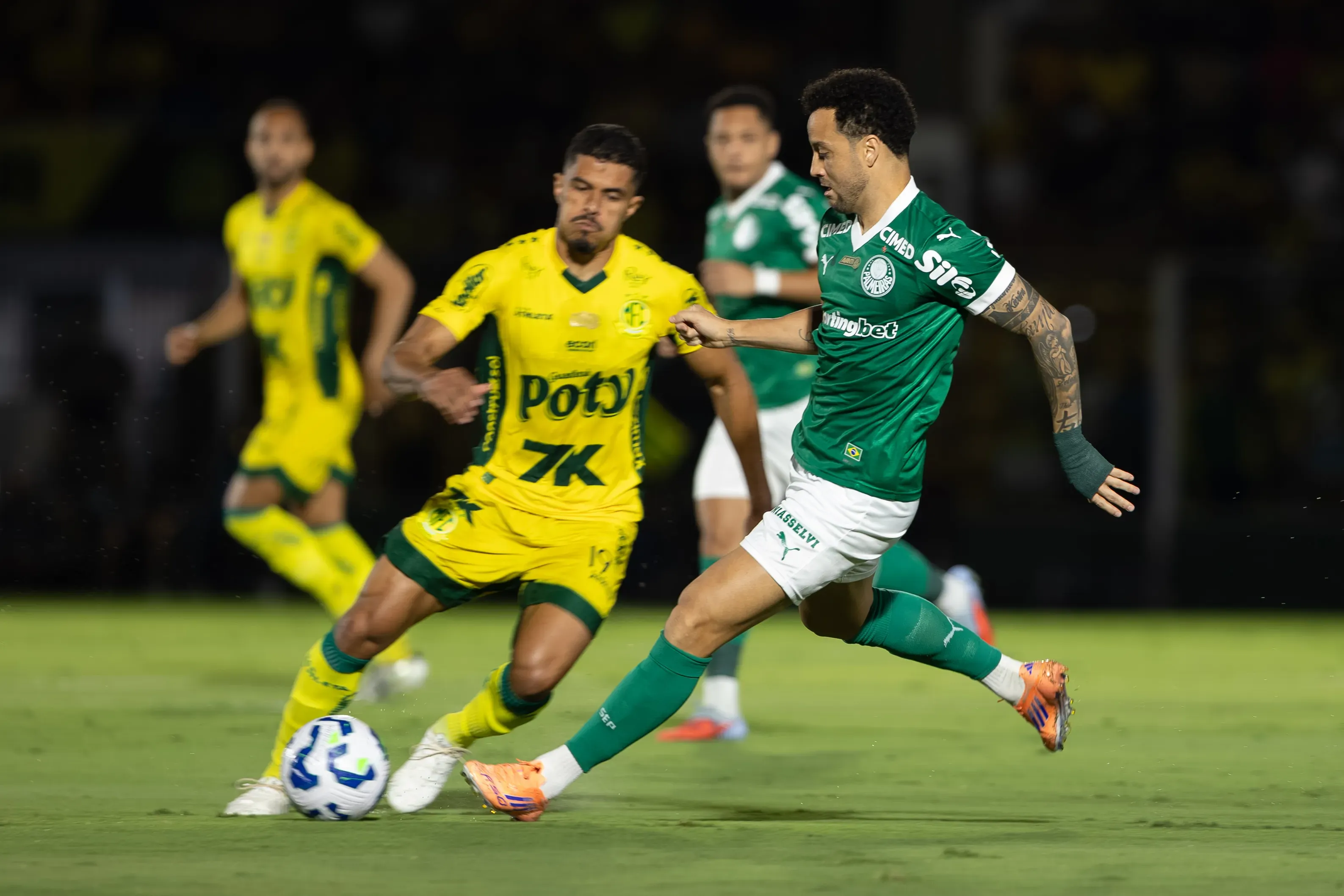 Na última rodada, o Palmeiras foi derrotado pelo Mirassol. Foto: Joisel Amaral/AGIF