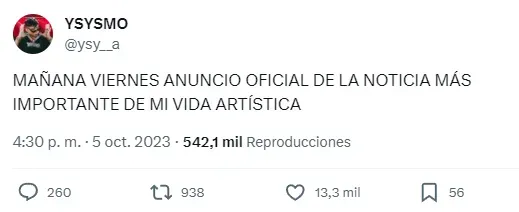 Tuit de YSY A.