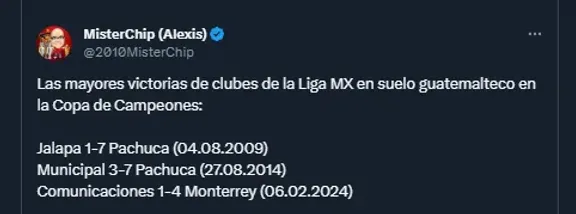 El contundente dato de MisterChip sobre la derrota de Comunicaciones ante Rayados