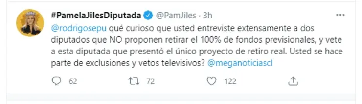 Pamela Jiles Tweet