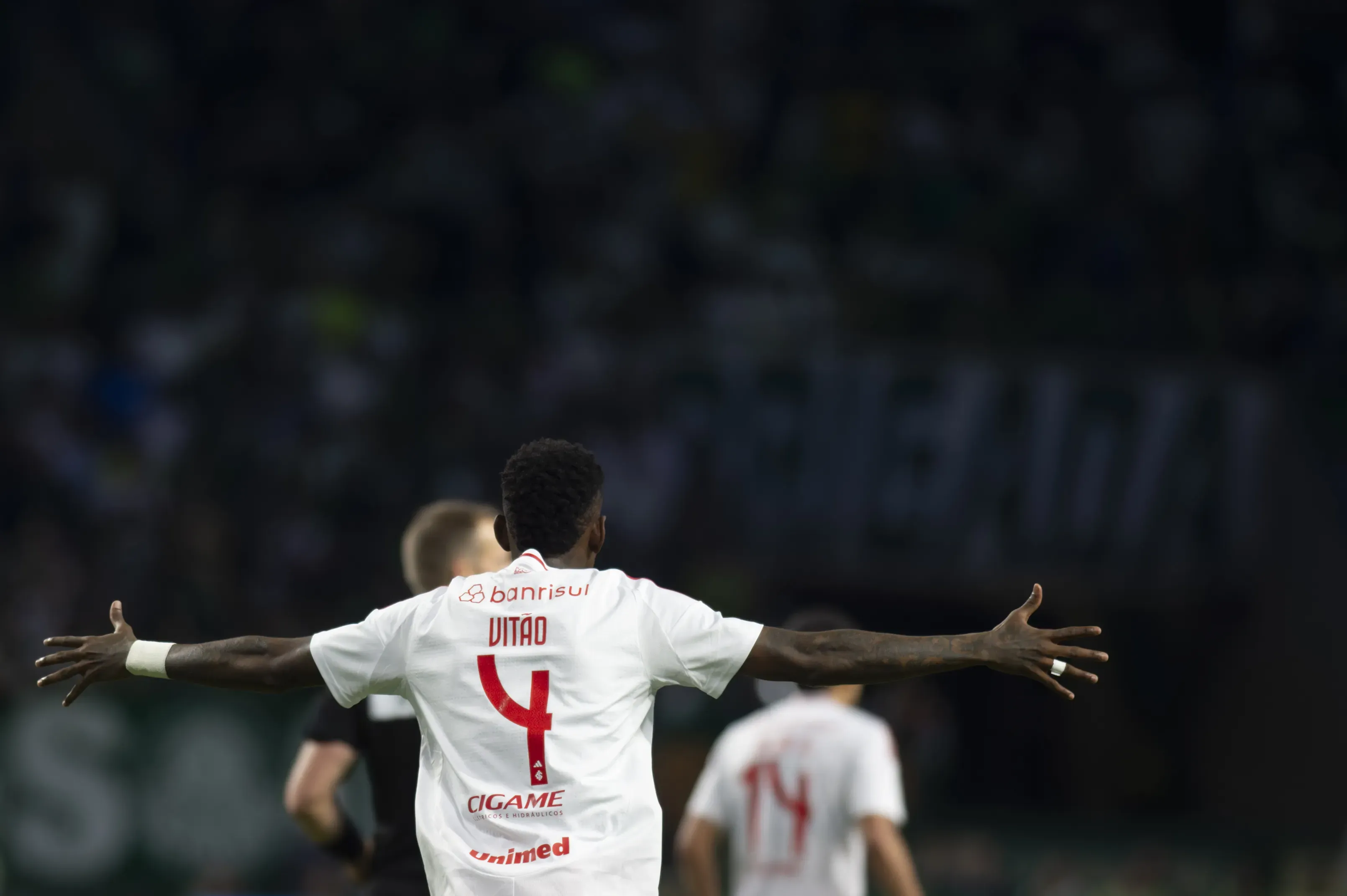 Vitao jogador do Internacional durante partida contra o Palmeiras no estadio Arena Allianz Parque pelo campeonato Brasileiro A 2025. Foto: Anderson Romao/AGIF