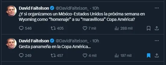 David Faitelson en su cuenta oficial de X.