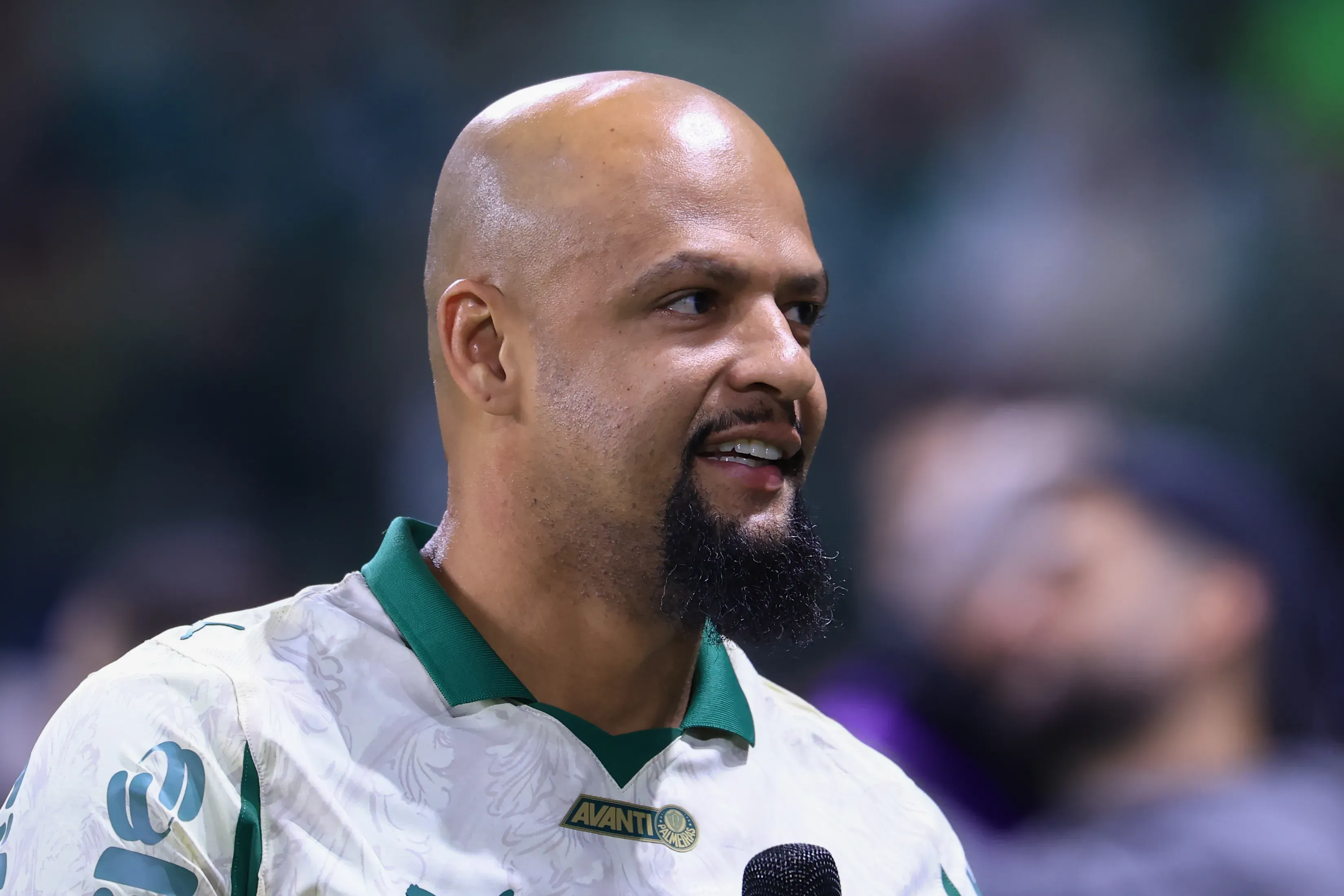Felipe Melo ex jogador do Palmeiras antes da partida contra o Corinthians. Foto: Marcello Zambrana/AGIF