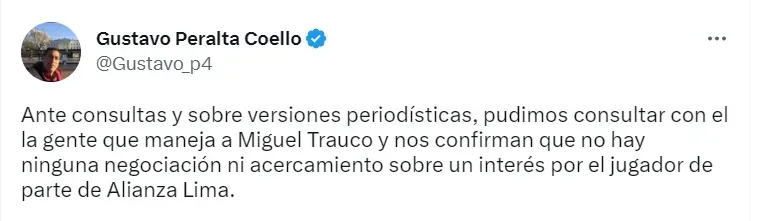 Información sobre Trauco / Twitter Gustavo Peralta