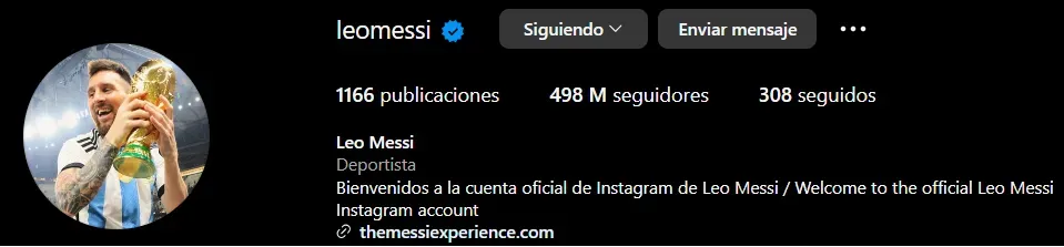La nueva foto de perfil de Messi.