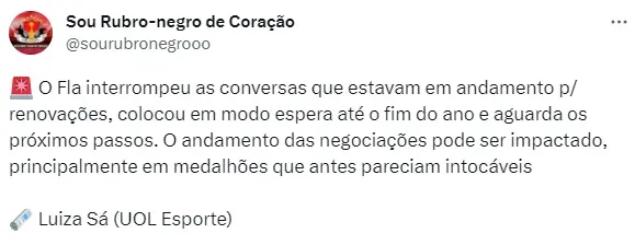 Flamengo paralisa renovações