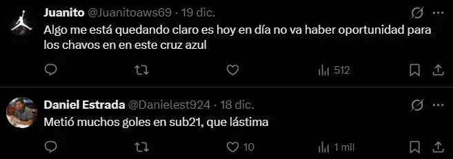 Afición de Cruz Azul reacciona a la baja de Bryan Casas (X)