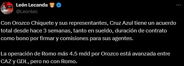 Reporte de León Lecanda por Chiquete y Romo. (@leonlec)