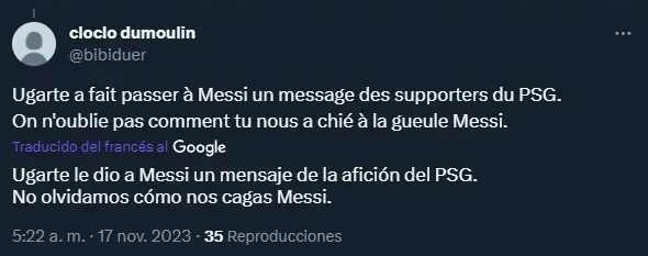 La banca a Ugarte y la crítica a Messi.