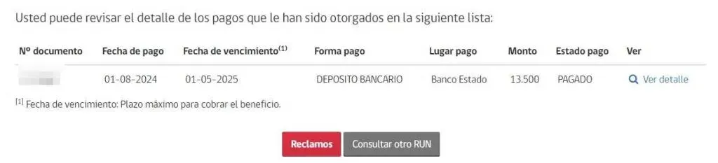 En el sitio de consulta del Bolsillo, se detalla que la fecha de vencimiento es el plazo máximo para cobrar el beneficio.