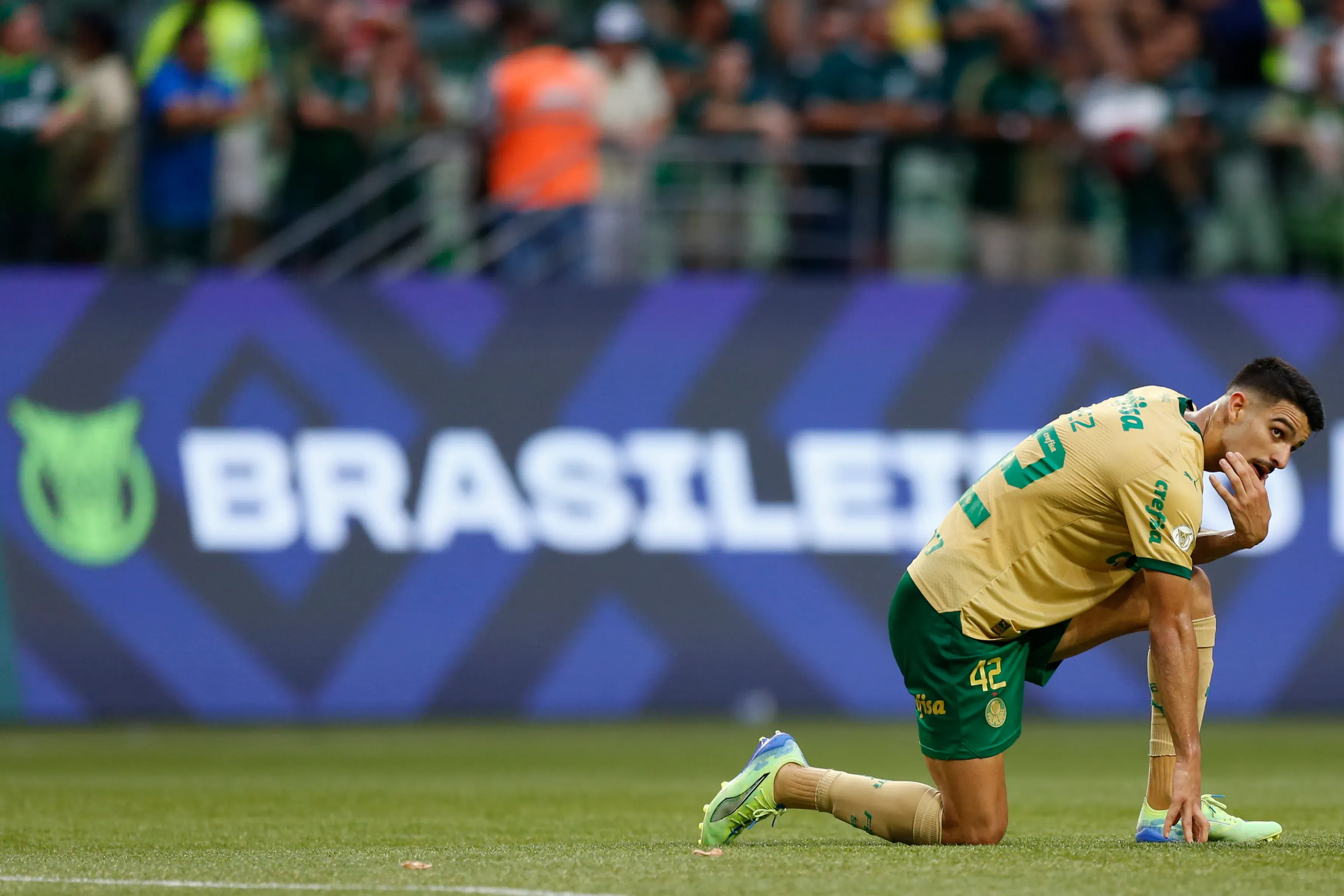Flaco López em ação pelo Palmeiras. Foto: Miguel Schincariol/Getty Images