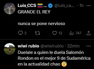 Comentarios hinchas venezolanos (Foto: X).