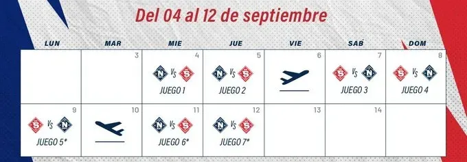 Calendario para la Serie del Rey 2024 en la LMB | Sultanes vs Diablos