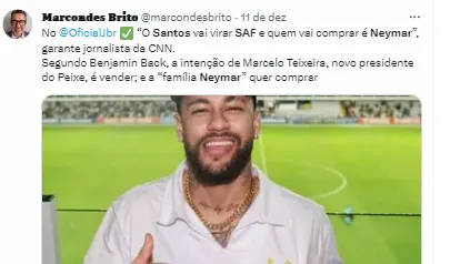 Diretas do Benja: Neymar e pai vão comprar o Santos