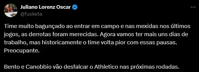 Torcedor do Athletico-PR. Foto: Reprodução / Twitter
