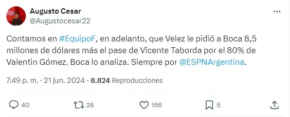 Posteo de Augusto César.